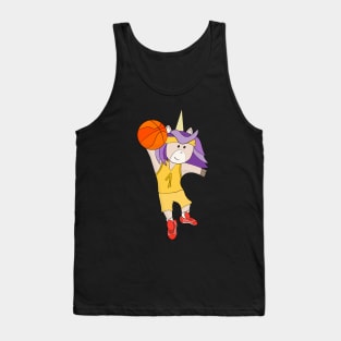 Unicorn playing basketball Tank Top